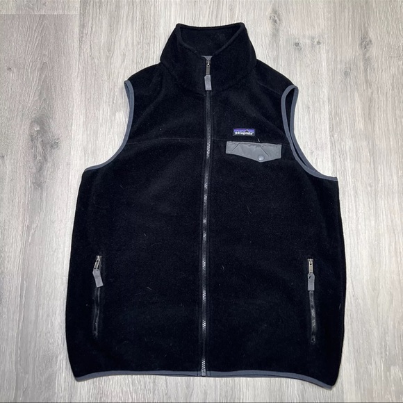 Patagonia Other - Patagonia Black Fleece Vest with Gray Trim